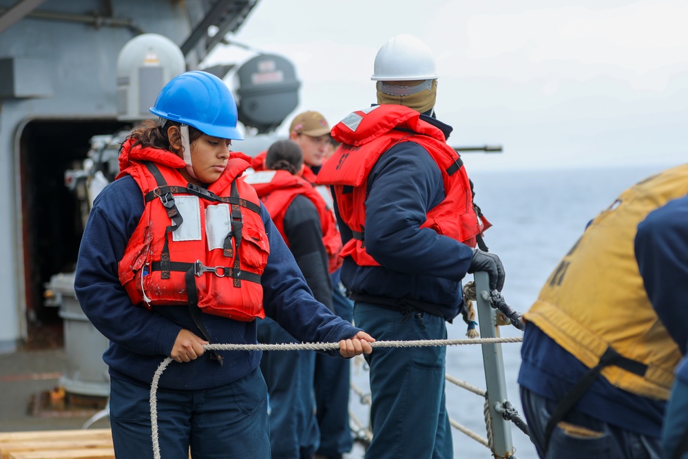 USS Stout small boat operations