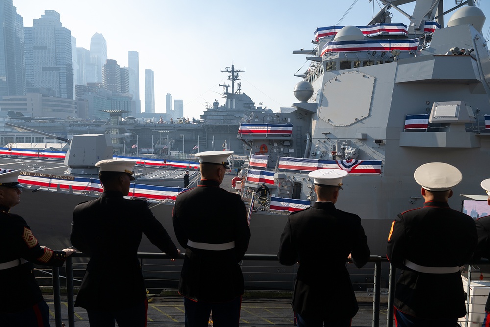 USS John Basilone Commissioning In New York City