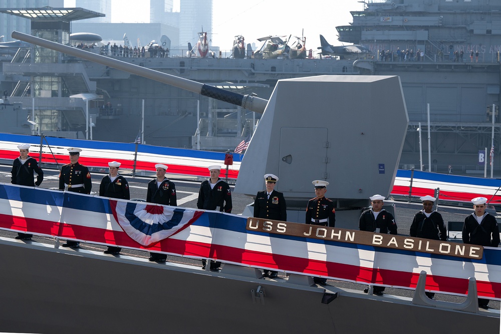 USS John Basilone Commissions in NYC