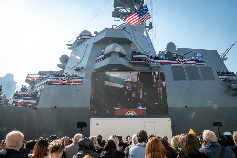 USS John Basilone (DDG 122) is Commissioned in New York City