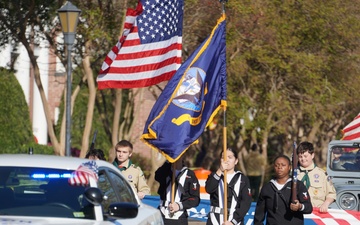 NWS Yorktown Sailors march in first annual Veteran's Day Parade onboard historic Fort Monroe