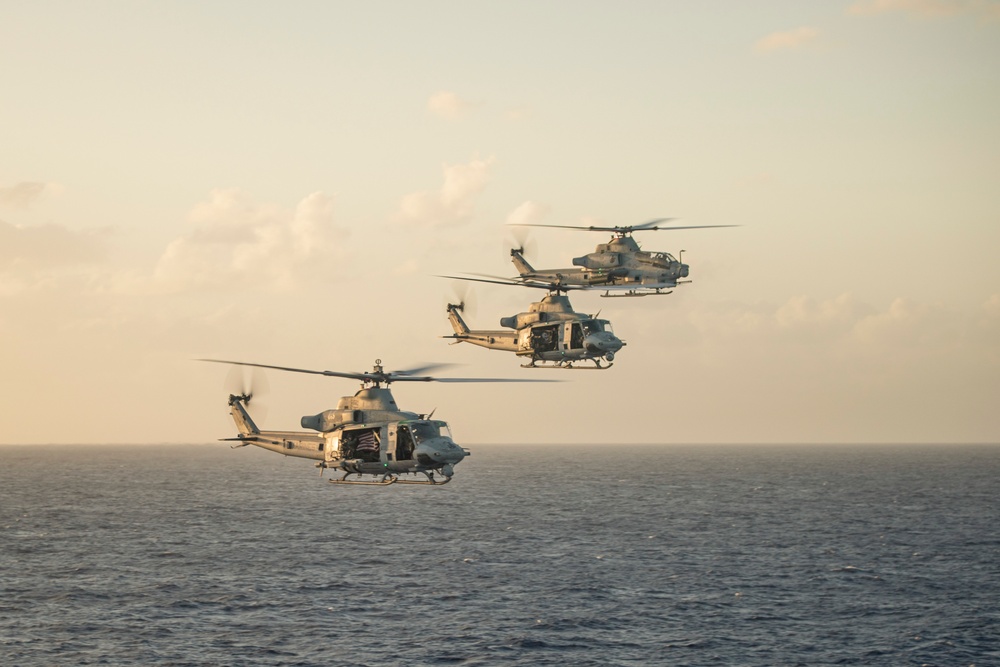 15th MEU, USS Boxer Conduct Air Power Demonstration On 249th Marine Corps Birthday