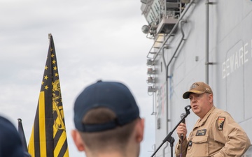 All Hands Call onboard USS Iwo Jima