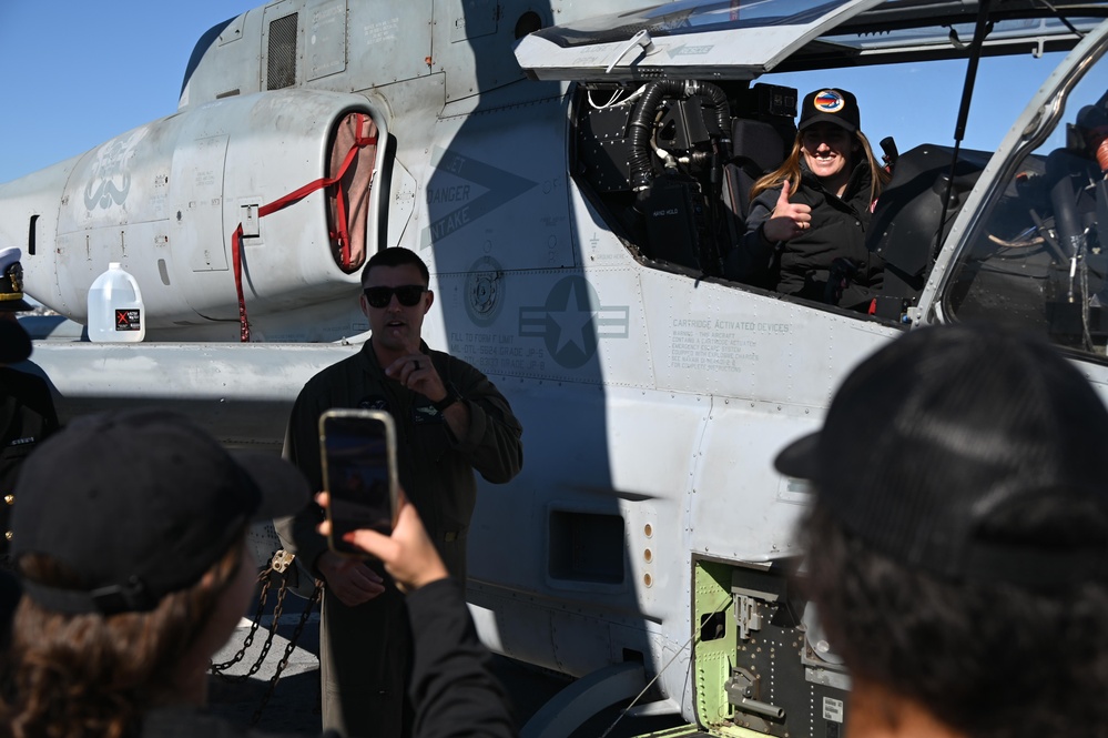 San Diego Wave FC Tours USS Germantown during FWSD