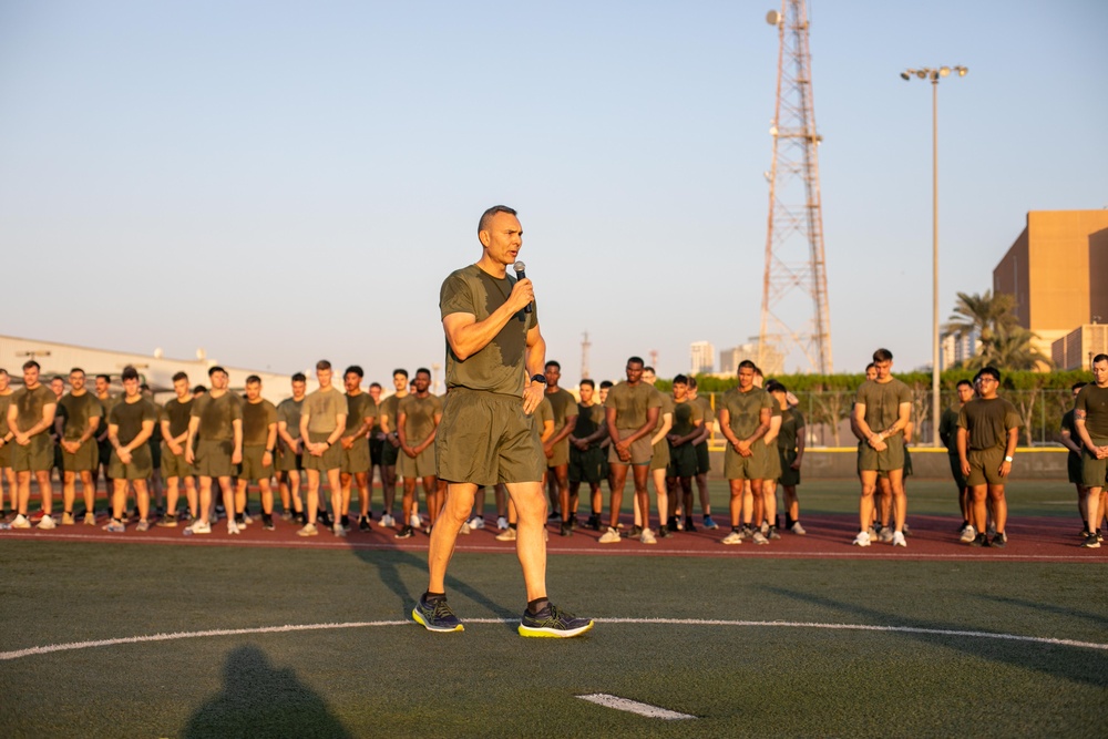 Marines and Sailors with Task Force 51/5 Celebrate the Marine Corps Birthday