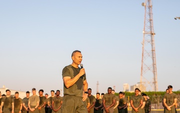 Marines and Sailors with Task Force 51/5 Celebrate the Marine Corps Birthday