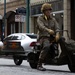 A member from the Midwest Military Vehicle Association participates in the Milwaukee Veterans Day Parade