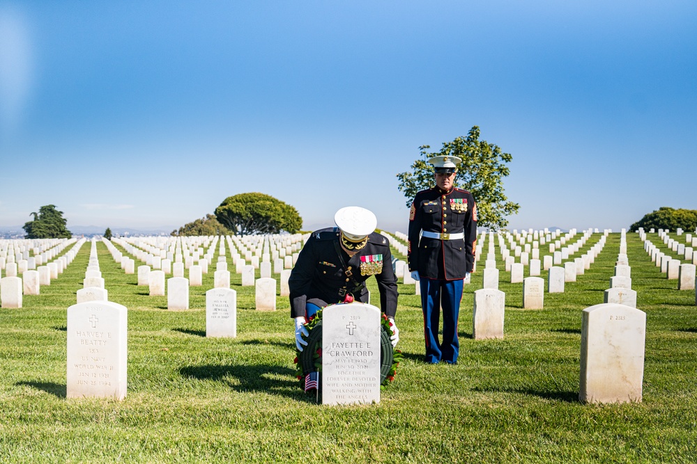 Sgt. Maj. Crawford Wreath Laying