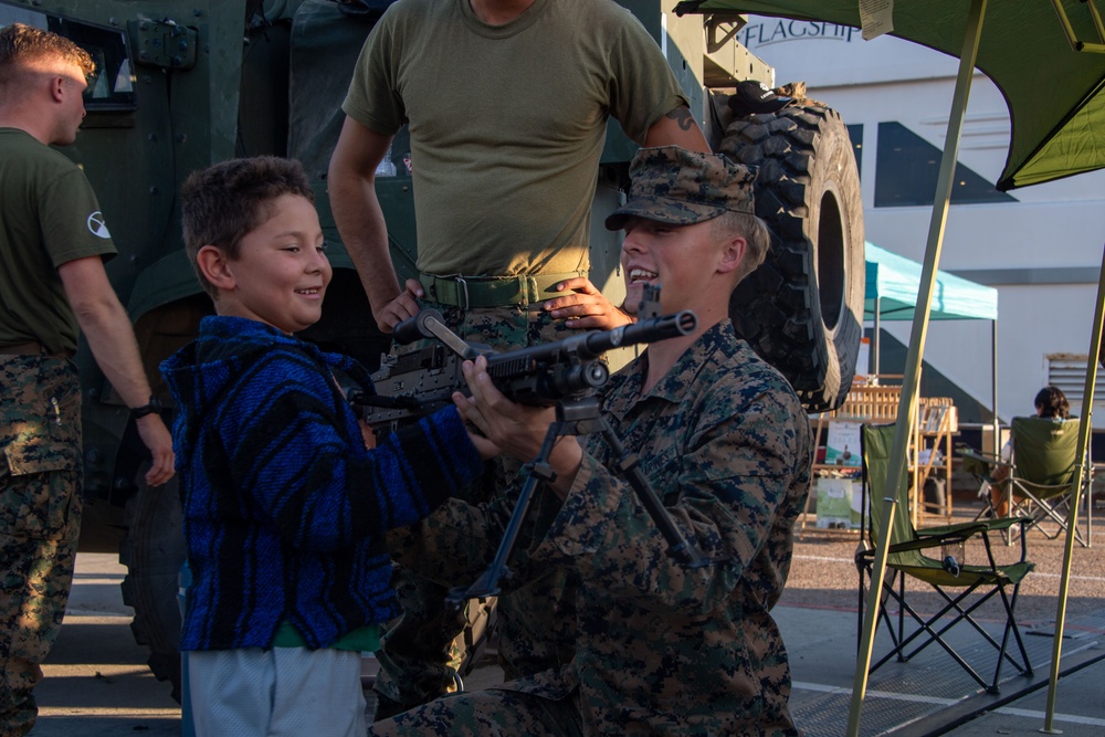 Marines interact with attendees at Fleet Week San Diego 2024