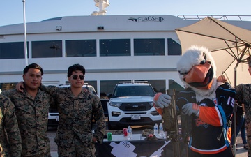 Marines interact with attendees at Fleet Week San Diego 2024