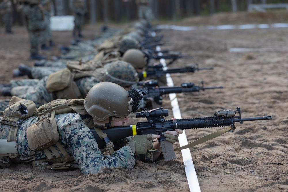 U.S. Marines Conduct Live Fire Range