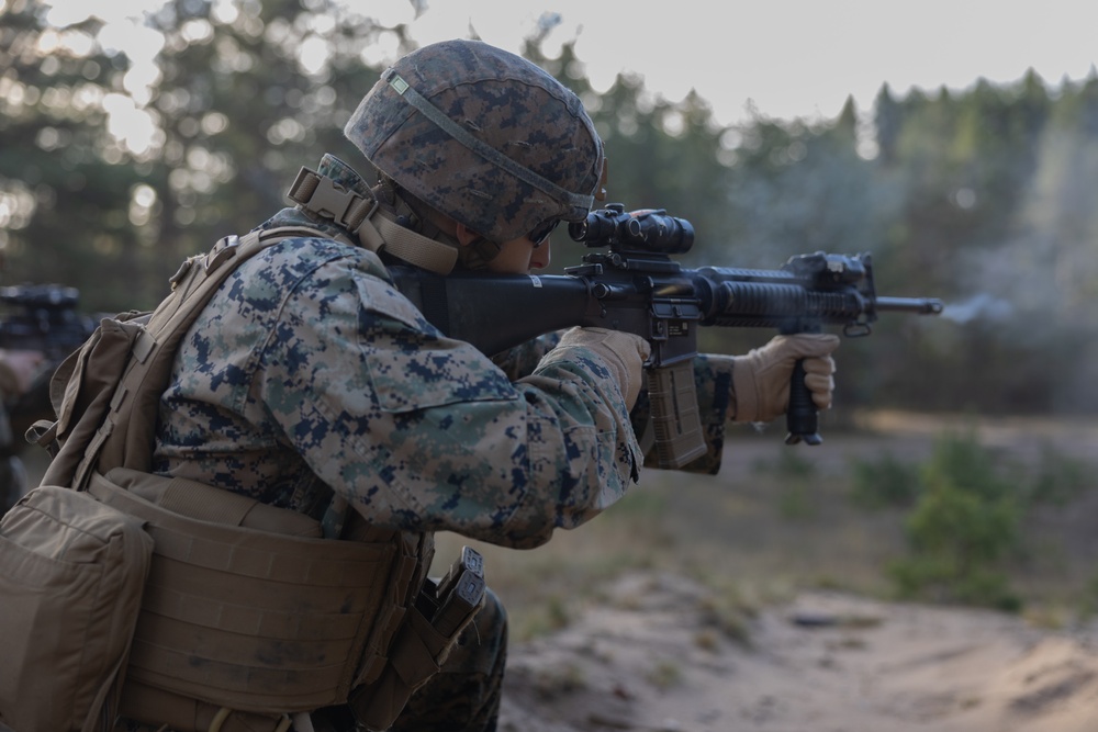 U.S. Marines Conduct Live Fire Range