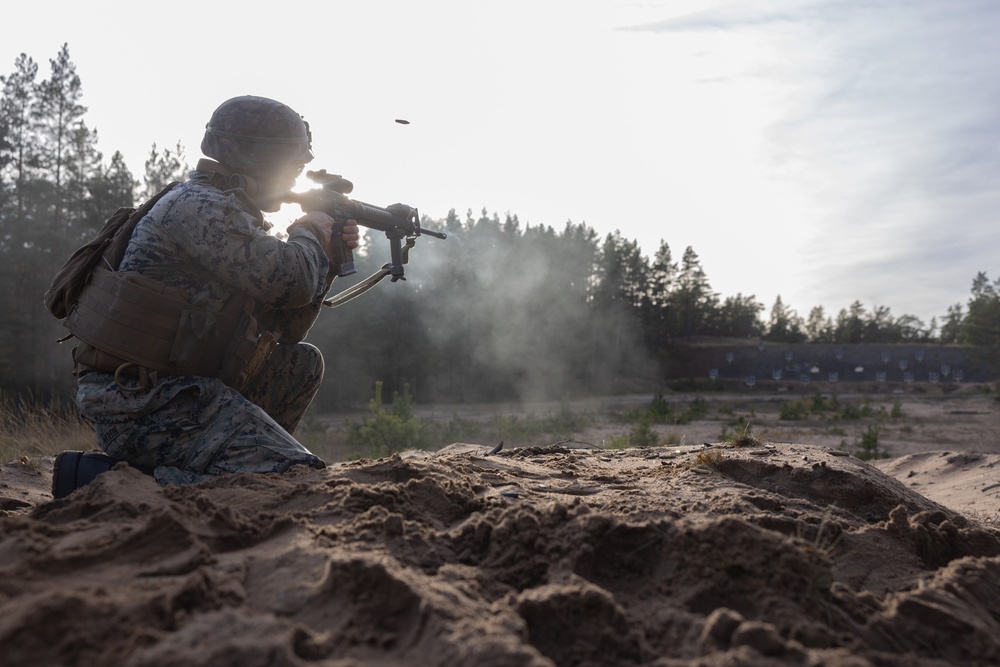 U.S. Marines Conduct Live Fire Range