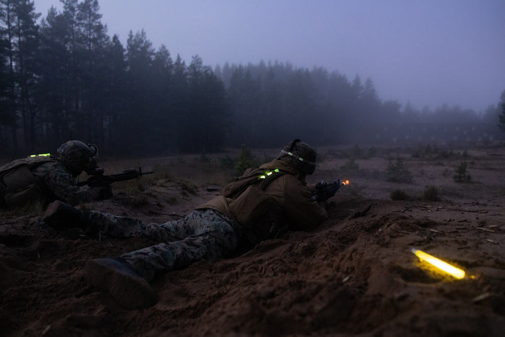 U.S. Marines Conduct Live Fire Range