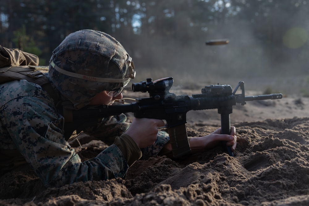 U.S. Marines Conduct Live Fire Range