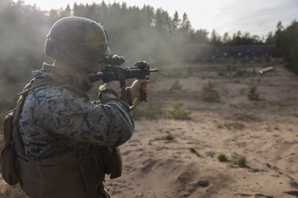 U.S. Marines Conduct Live Fire Range