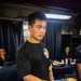 USS Ronald Reagan (CVN76) Sailors serve brunch