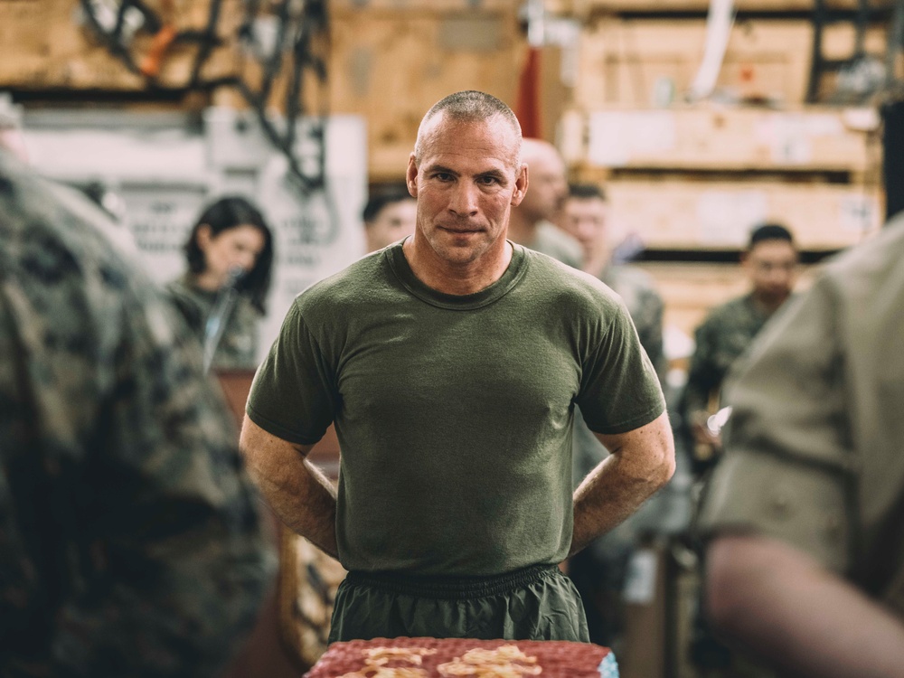 15th MEU Celebrates Second 249th Birthday With Cake Cutting Ceremony Aboard USS Boxer