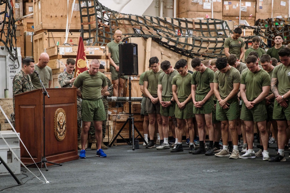 15th MEU Celebrates Second 249th Birthday With Cake Cutting Ceremony Aboard USS Boxer