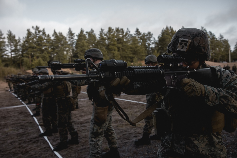 U.S. Marines Conduct Live Fire Range