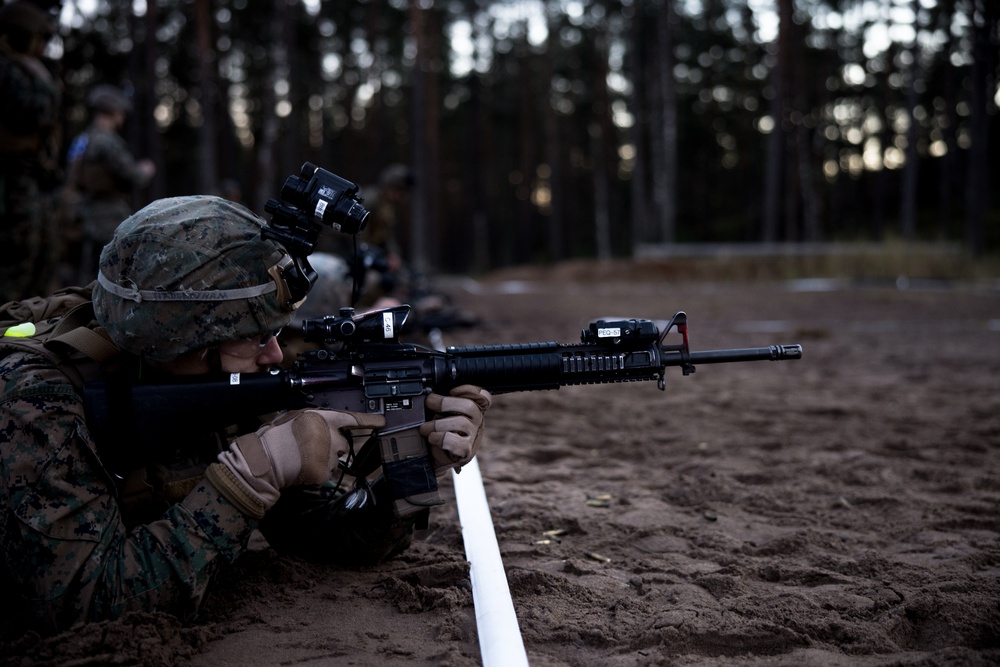 U.S. Marines Conduct Live Fire Range