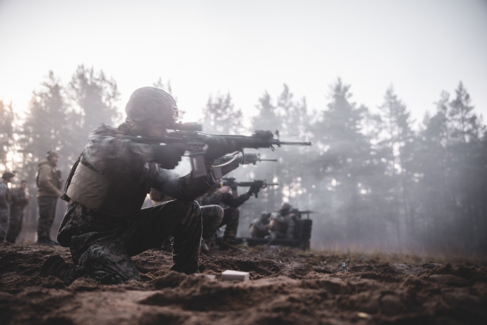 U.S. Marines Conduct Live Fire Range