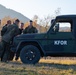 NATO-led KFOR soldiers conduct routine security patrol