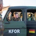 NATO-led KFOR soldiers conduct routine security patrol