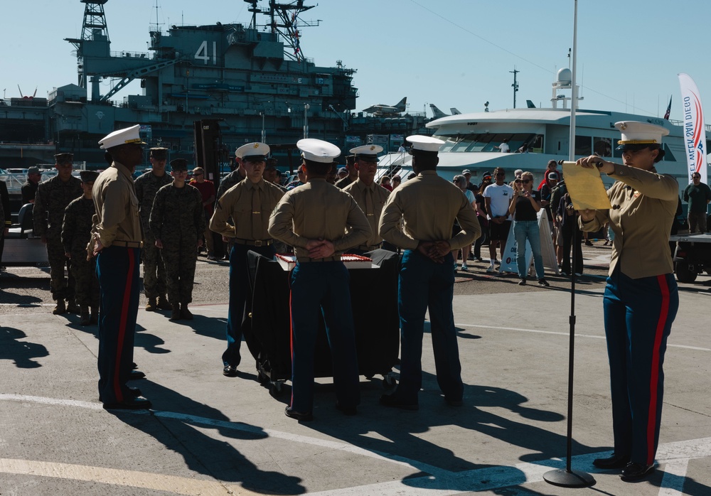 Fleet Week San Diego 2024: Marine Corps Cake Cutting