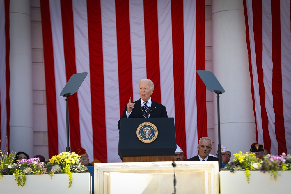 President Joe Biden Honors Veterans at Arlington National Cemetery