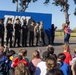 Marines spend time with students at the Annual Sunset Hills Elementary School Veterans Day Program