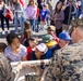 Marines spend time with students at the Annual Sunset Hills Elementary School Veterans Day Program