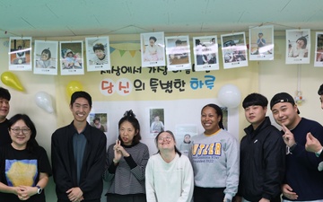 Good Neighbor Volunteer Program at Sunmyung Rehab Center Birthday Party.