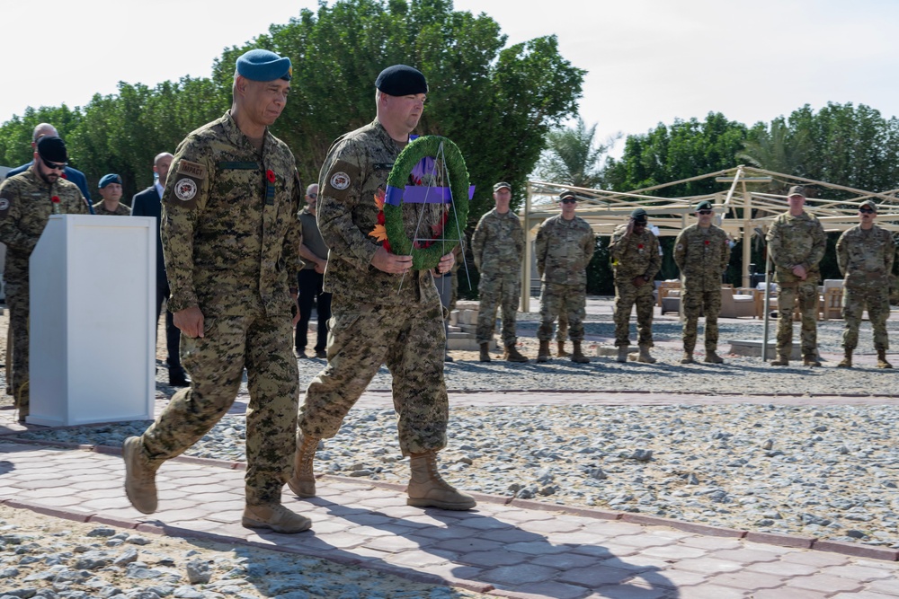 386 AEW leaders take pause to remember with Coalition partners