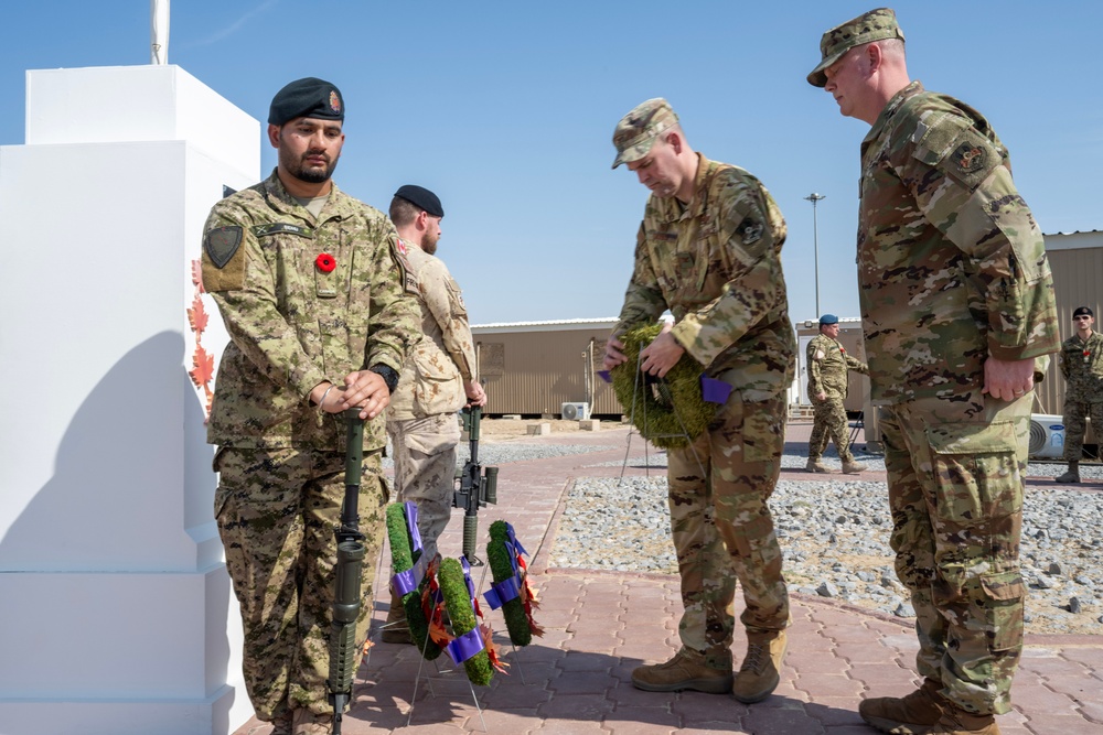 386 AEW leaders take pause to remember with Coalition partners