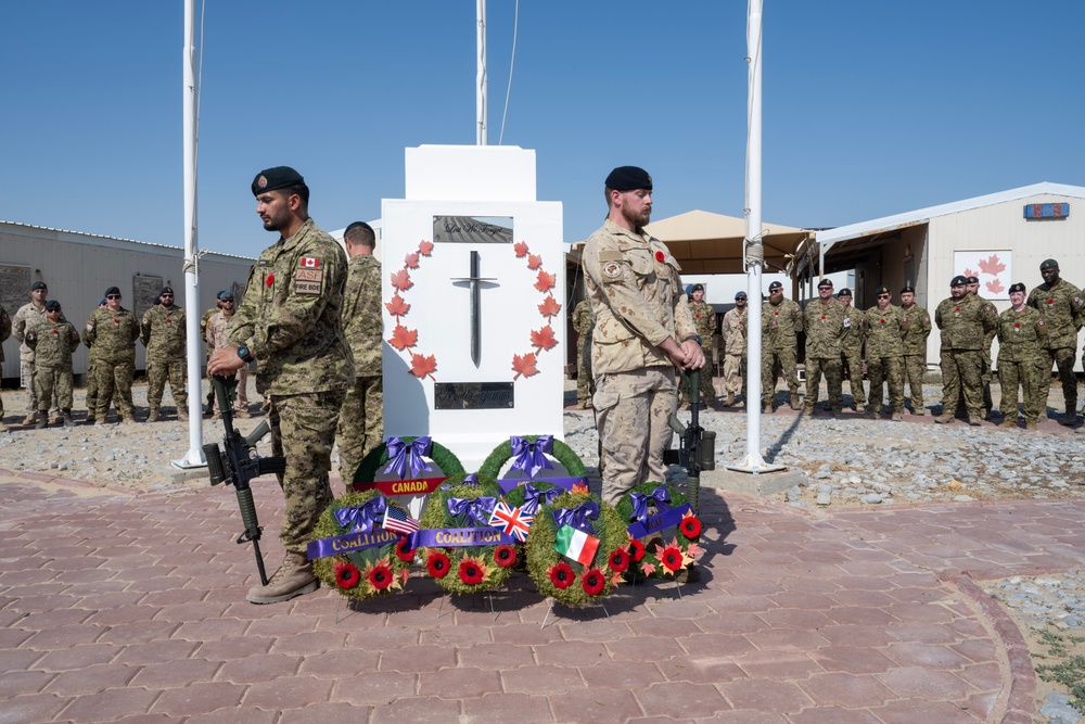 386 AEW leaders take pause to remember with Coalition partners