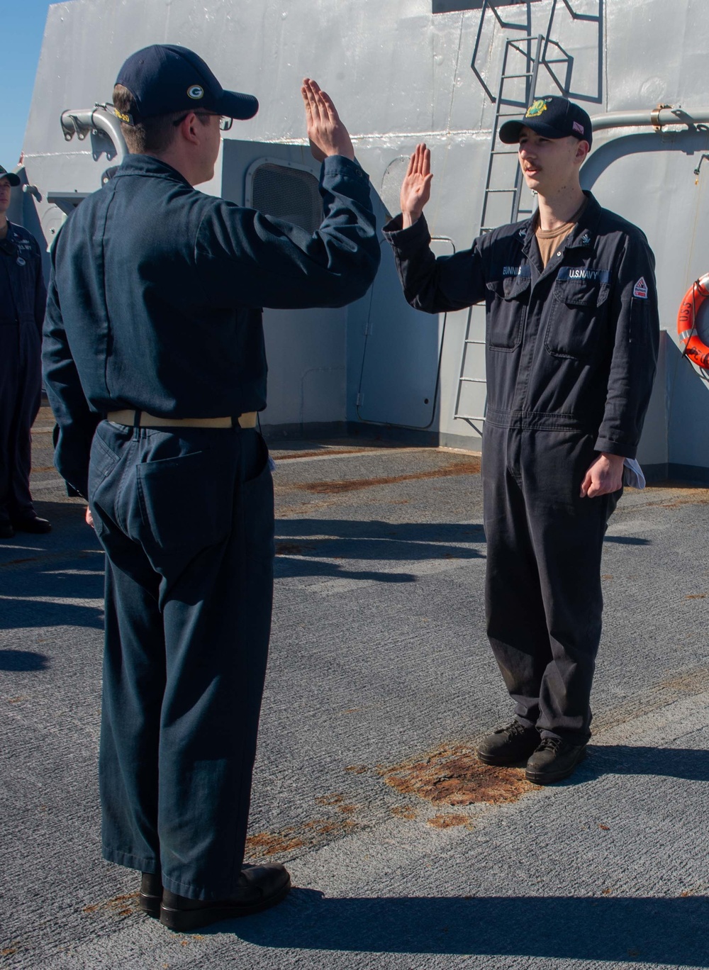 Engineman 3rd Class Brunning’s Re-enlistment