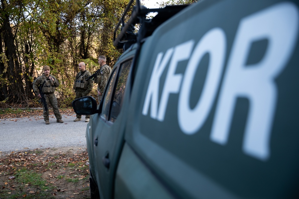 Latvian Soldiers Conduct Routine Patrols in Kosovo