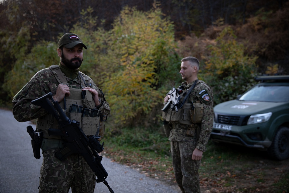 Latvian Soldiers Conduct Routine Patrols in Kosovo