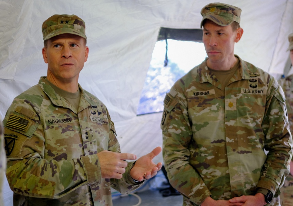 Maj. Gen. Scott Naumann Visits 3rd Brigade, 10th Mountain Division (Light Infantry) in EUCOM