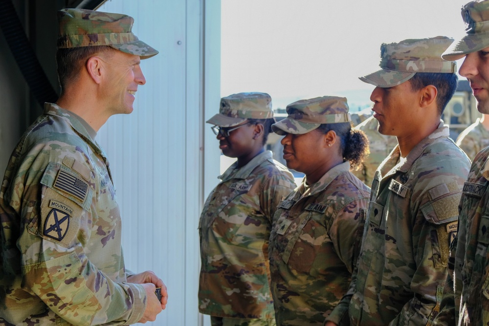 Maj. Gen. Scott Naumann Visits 3rd Brigade, 10th Mountain Division (Light Infantry) in EUCOM