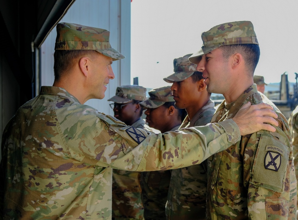 Maj. Gen. Scott Naumann Visits 3rd Brigade, 10th Mountain Division (Light Infantry) in EUCOM