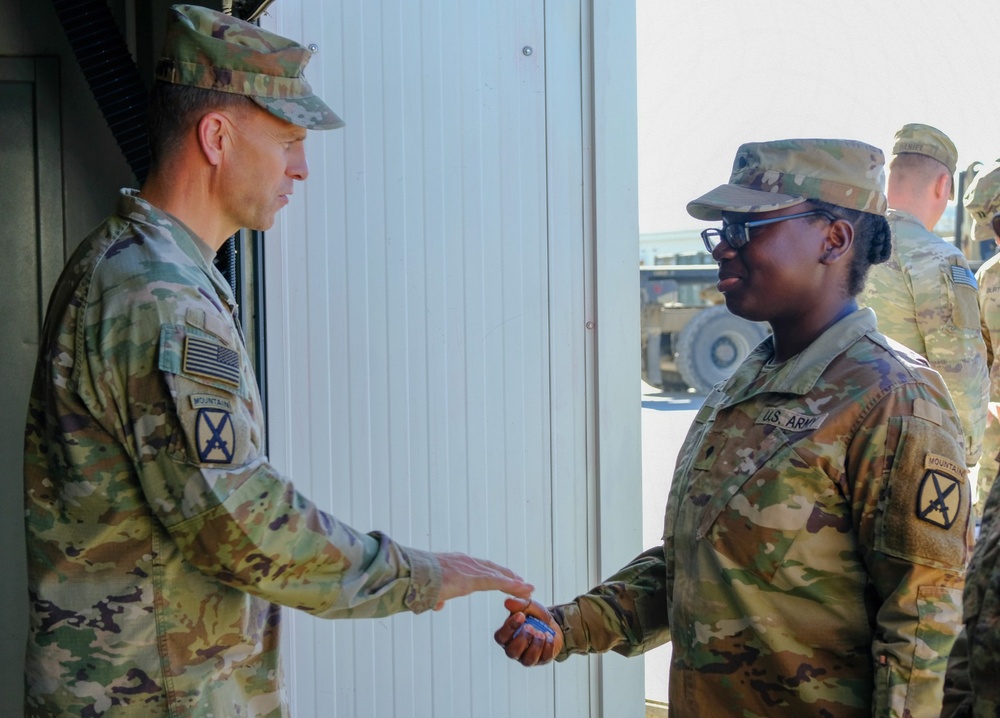 Maj. Gen. Scott Naumann Visits 3rd Brigade, 10th Mountain Division (Light Infantry) in EUCOM