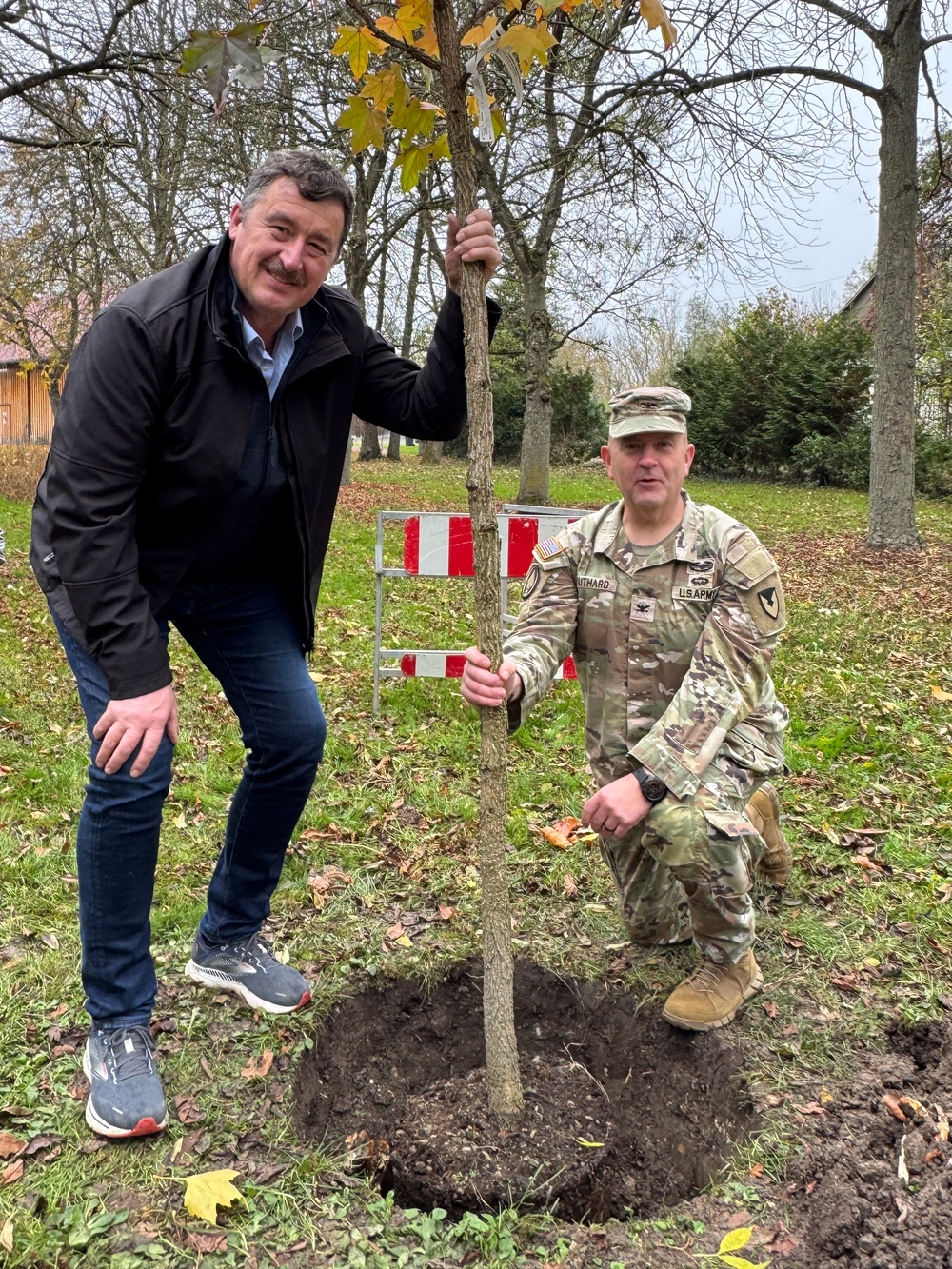 German - American Partnership Tree planting in Illesheim, Germany