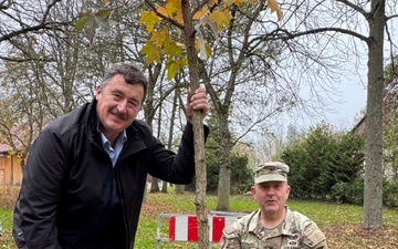 German - American Partnership Tree planting in Illesheim, Germany