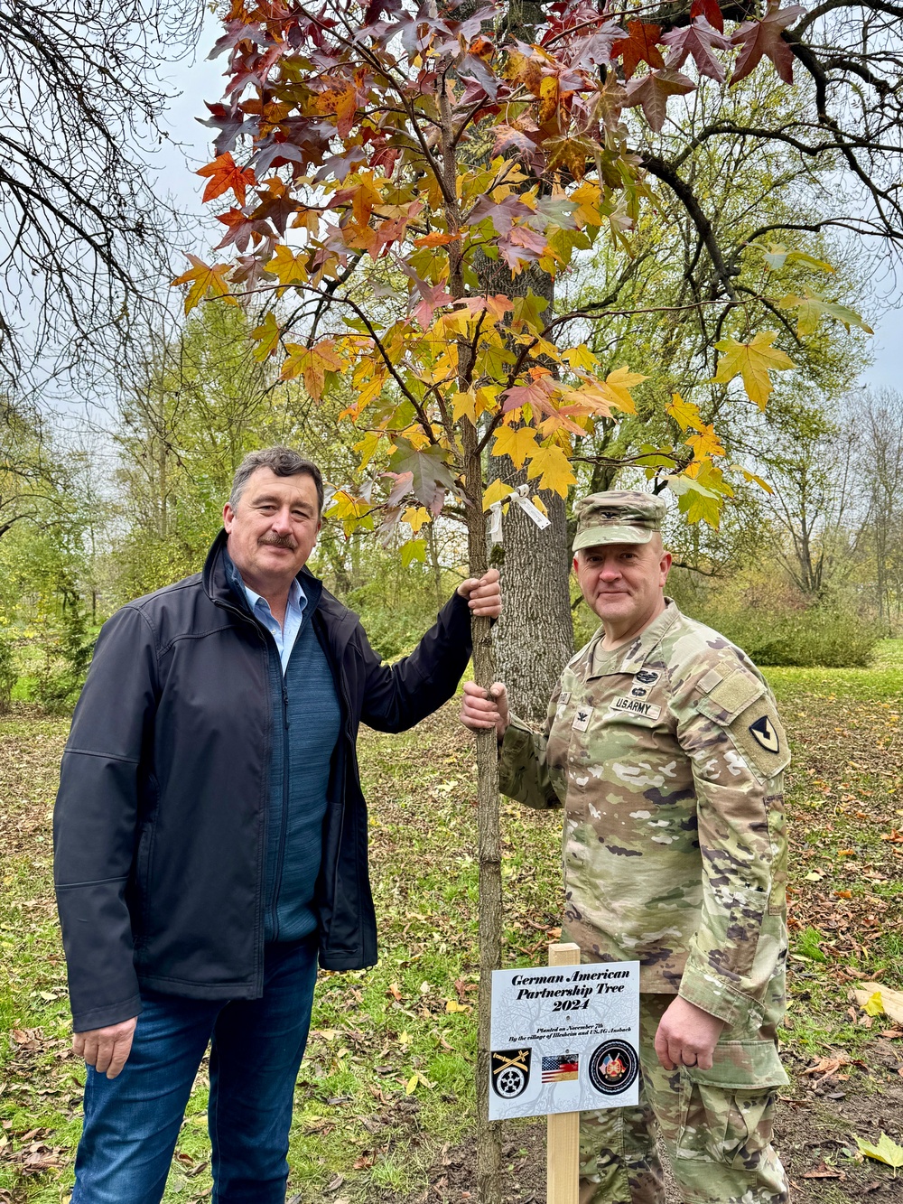 German - American Partnership Tree planting in Illesheim, Germany