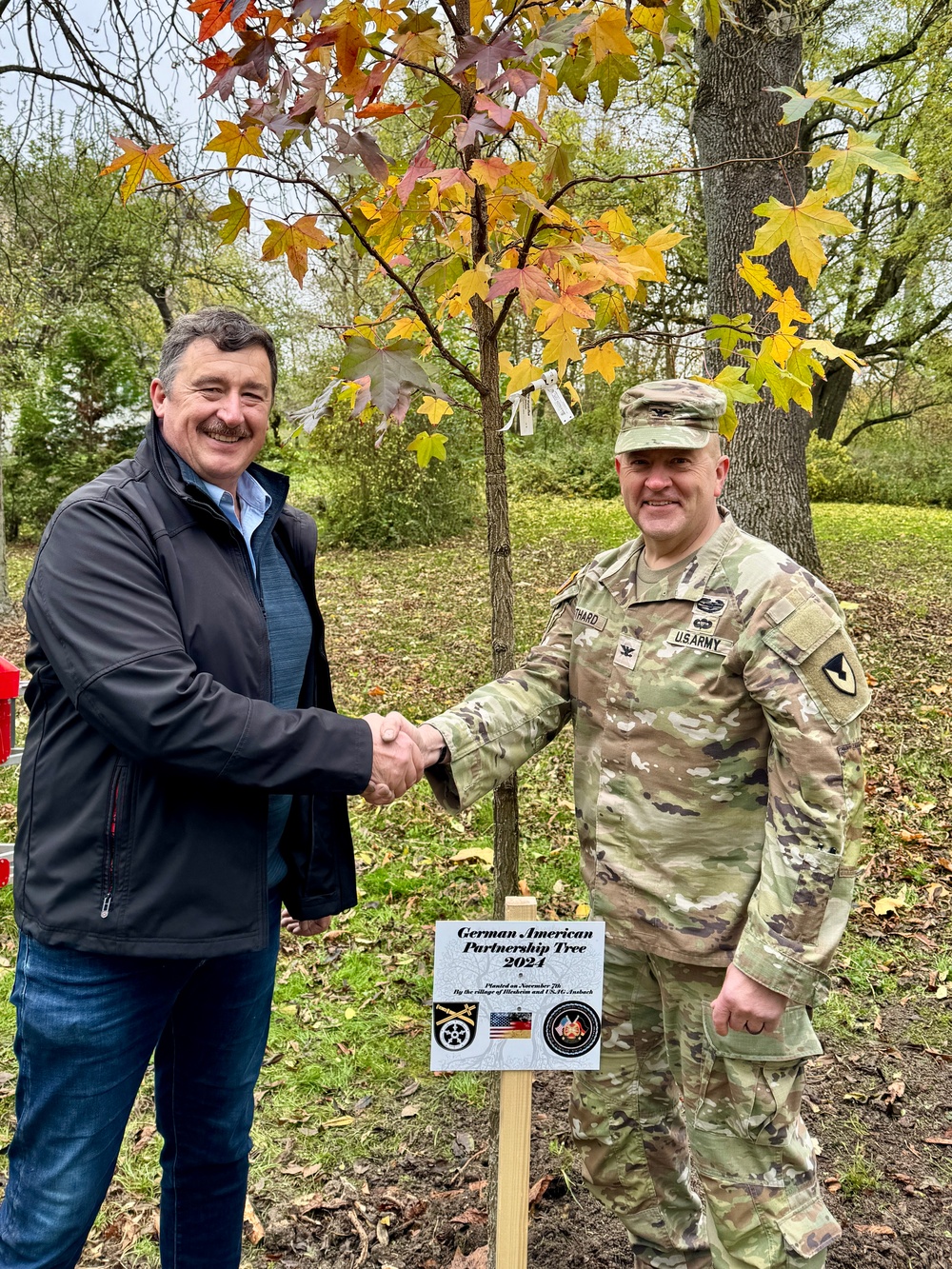 German - American Partnership Tree planting in Illesheim, Germany