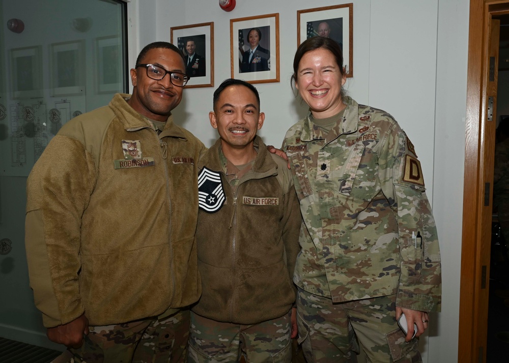 The 100th ARW command team congratulates Chief Master Sergeant selects
