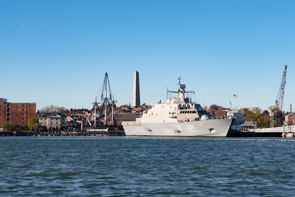 USS Nantucket arrives in Boston