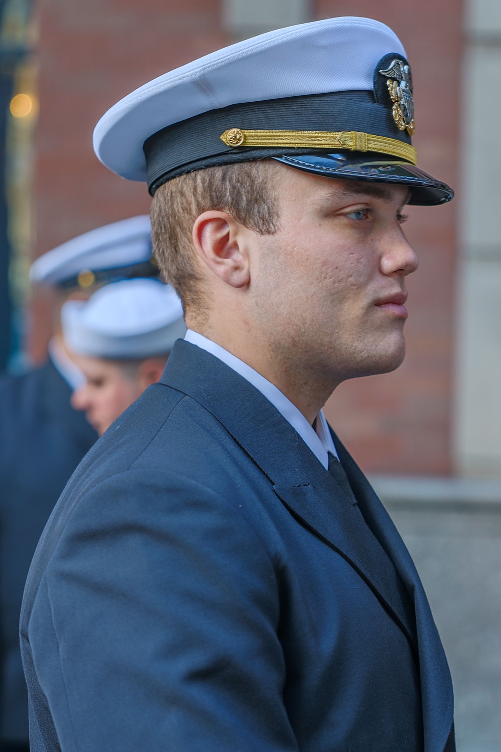 Sailors from USS John Basilone participate in the New York City Veterans Day Parade